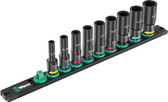 WERA 05005591001 9661 Magnetic rail B Impaktor Deep Imperial 1 socket set, 3/8" drive