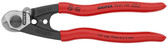 Imperfect 95 61 190 Knipex 7.5 inch WIRE ROPE CUTTERS with 2 crimp dies NEW Forged, Made in Germany