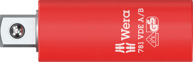 WERA 05024690001 781 A/B VDE CONNECTOR, INSULATED, 1/4", 781 A/B VDE X 3/8 X 56 MM X 1/4"