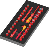 WERA 05150117001 9727 FOAM INSERT 8007 A VDE ZYKLOP VDE RATCHET SET 1, 1/4", 30 PIECES