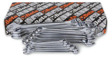 Beta 42AS Set of 13 15° Offset Combination Wrenches, SAE 1/4" - 1"