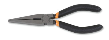 Beta 1162G Extra-Long Flat Knurled Needle Nose Pliers, OAL 200mm, Slip-proof PVC Coated Handles, Industrial Finish