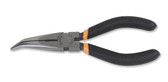 Beta 1168G Extra-long Bent Knurled Needle Nose Pliers, Slip-proof Double Layer PVC Coated Handles, OAL 160mm