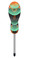 Beta 1201E Evox Slotted Screwdriver, Chrome-plated, 3mm (1/8")  Black Tip, OAL 171mm (6.73")