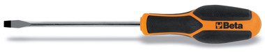 Beta 1221 Slotted Screwdriver, Ergonomic Anti-Roll Handle, 8mm Tip, 200mm Shaft