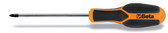 Beta 1222 Phillips #0 Screwdriver, Ergonomic Anti-Roll Handle, 60mm Shaft