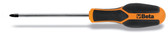Beta 1222 Phillips #2 Screwdriver, Ergonomic Anti-Roll Handle, 100mm Shaft