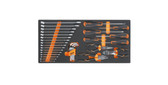 Beta MC10 34 Piece Hand Tool Set of Wrenches, Screwdrivers, Pliers and Hex Keys in Soft Thermoformed Tray
