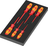 Wera 05150134001 97111 FOAM INSERT KRAFTFORM SERIES 100 VDE SCREWDRIVER SET 2, 7 PIECES