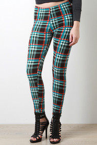Plaid Design Leggings