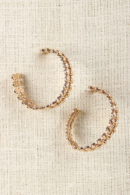 Double Bead Row Earrings