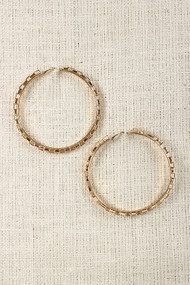 Block Rim Hoop Earrings