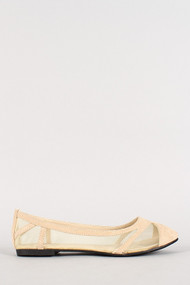 Mesh Round Toe Ballet Flat