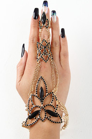 Faux Stone Accent Hand Chain