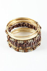 Thread and Bead Bangle