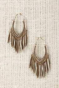 Etched V-Cut Earrings