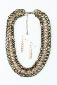 Triple Curb Link Necklace