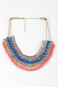 Color Wrap Gemstone Necklace