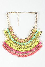 Gemstone Wrap Statement Necklace