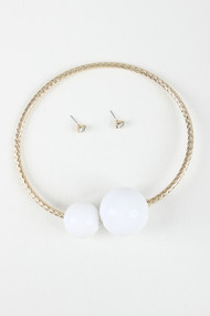 Double Ball Choker Necklace