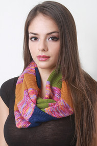 Woven Stripe Infinity Scarf