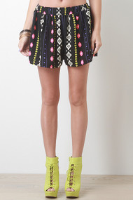 Multi Tone Tribal Shorts