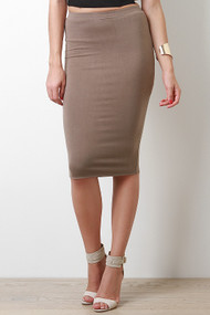 Soft Knit Midi Skirt