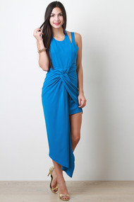 Strappy Twisted Asymmetrical Dress