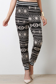 Tribal Quilted Jogger Pants