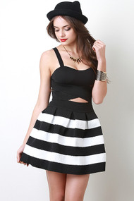 Cutout Lower Stripe Dress