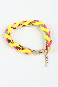 Braided Two Tone Chain Bracelet