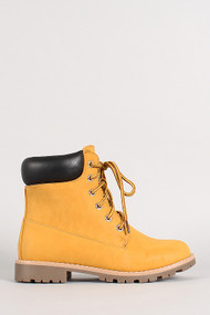 Padded Collar Low Heel Work Boot