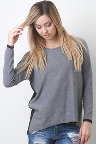 Two Tone Knit Top