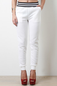 Striped Waistline Pants