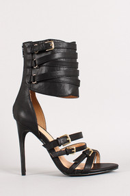 Joan-01 Strappy Cuff Open Toe Heel