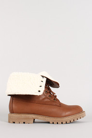 Fold-Over Shearling Hiking Boot