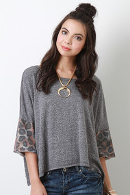 Boxy Leo Sleeve Top