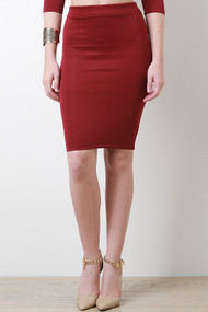 Elastic Pencil Skirt