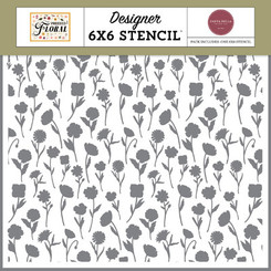 Stencil 6x6 Pressed Wild Flowers