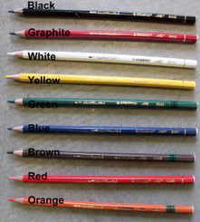 Omnichrom Multi-Surface Water Soluable Marking Pencil Black (stabilo-like)