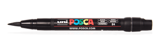 Posca Acrylic Paint Pen 8pk Brush Set 1 - 4mm