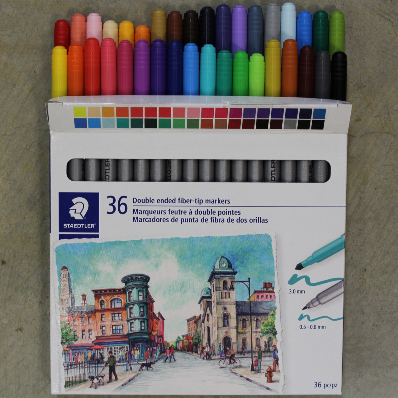 Staedtler Double Ended Fiber Tip Markers 36pk Sublime Art Materials