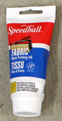 Speedball Fabric Block Ink 75ml Gold