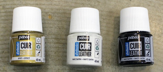 Leather Paint 1oz Bottle with Brush Silver