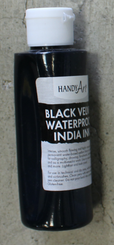 Black Velvet Waterproof India Ink Black 4oz / 118ml