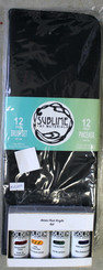 SALE! Sublime Artist Acrylic Fluid 4 Pack Set with 12pk Brushes & Canvas