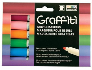 Marvy Fabric Markers 6pk Floral Colours