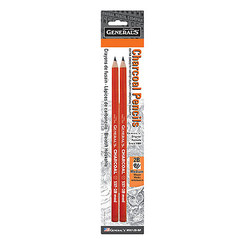 General's Charcoal Peel Pencils 3pk + Mini Eraser