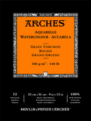 Arches Watercolour Pad  9x12 140lb Rough