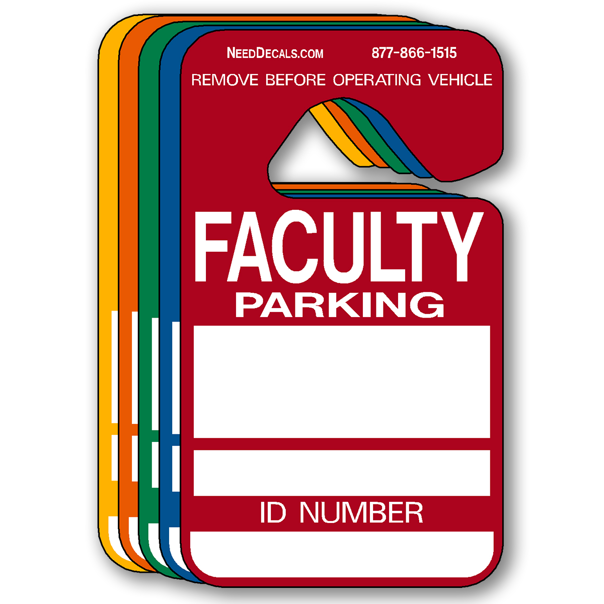 Faculty Parking Permit Hang Tags 49.97 Down To 18.50 Per 25 Pack